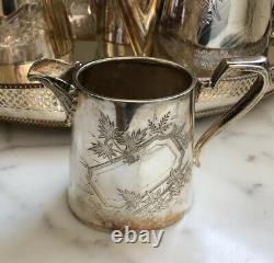 J H Potter Edwardian Silver Plate Tea & Coffee Set