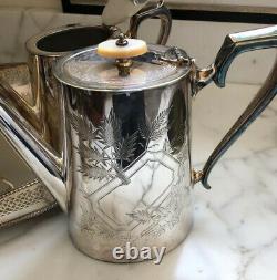 J H Potter Edwardian Silver Plate Tea & Coffee Set
