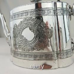 James Dixon & Sons Silver Plated Tea Set Pot Cream & Sugar Old Sheffield Plate 2