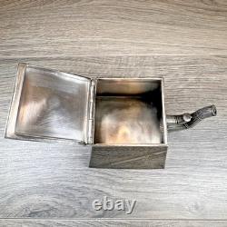 James W Tufts Silver Plated Cubist Square Aesthetic Movement Tea Set 1900