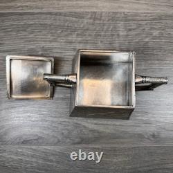 James W Tufts Silver Plated Cubist Square Aesthetic Movement Tea Set 1900