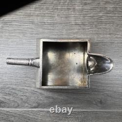 James W Tufts Silver Plated Cubist Square Aesthetic Movement Tea Set 1900