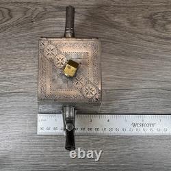 James W Tufts Silver Plated Cubist Square Aesthetic Movement Tea Set 1900