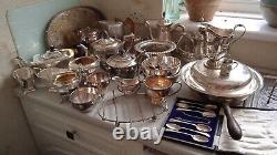 Job Lot Vintage Silver Plated Items Tea Set, Teapot & Cutlery Etc Etc 3