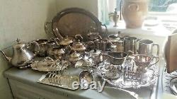 Job Lot Vintage Silver Plated Items -tea Pots Etc 1