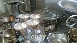 Job Lot Vintage Silver Plated Items -tea Pots Etc Incl Pewter Tankards