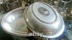 Job Lot Vintage Silver Plated Items -tea Pots Etc Incl Pewter Tankards