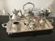 John Turton, Made In Sheffield England Silver-plated Tea Set And Footed Tray
