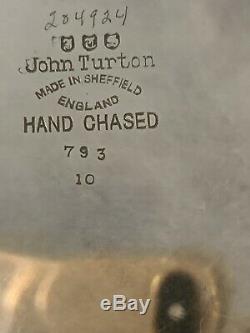 John Turton Sheffield England Silverplate Tea Set