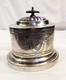 Jordan Sheffield Collection Silver Plate Etched Floral Biscuit Box Tea Caddy