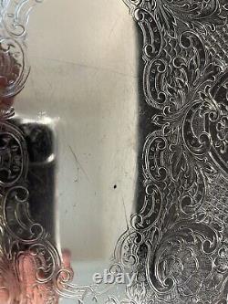 LANCASTER ROSE 4 PIECE SILVER TEA SET and TRAY Both Made By Poole