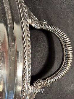 LANCASTER ROSE 4 PIECE SILVER TEA SET and TRAY Both Made By Poole