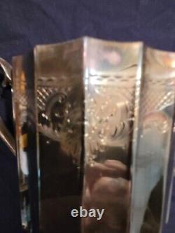 LUNT Silver Plate 5 Piece Set Coffee Pot, Tea Pot, Creamer, 2 Sugars 100-E