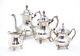 Lancaster Rose By Poole, Silver Plate Coffee Tea Set Of 4, Antique Slv106