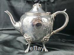 Large 7 Piece Set Of Meriden B. Company 1866 Silverplate Tea And Coffee Service