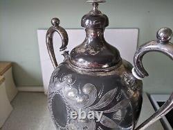 Large Antique -1888- Silver Plated Samovar / Water Urn 17 Inch- Needs Restored