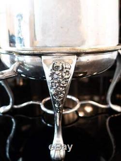 Large Antique Silver Plate Coffee Urn Samovar 75 Cup Hot Water Dispenser Tea Urn