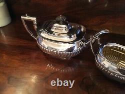 Large Antique Silver Plate Three Piece Tea-set, Daniel & Arter. Epbm