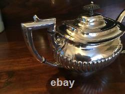 Large Antique Silver Plate Three Piece Tea-set, Daniel & Arter. Epbm