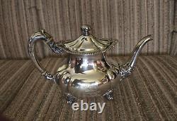 Large Gorham Antique Silverplate Tea Set, 5 Piece set