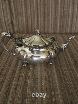 Large Gorham Antique Silverplate Tea Set, 5 Piece set