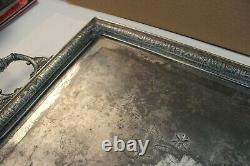 Large Pairpoint MFG Co Quadruple Silver Plate Serving, Tea or Coffee Tray