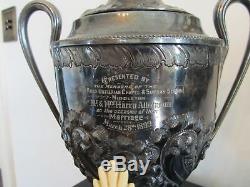 Large Vintage Antique 1899 Coffee Tea Urn Silver Plate