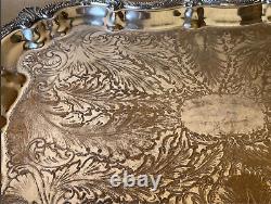 Large Vintage Birmingham Silver Co. Footed Coffee/Tea Service Silver On Copper