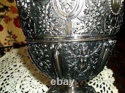 Large Vintage, Ornate, Embossed Silver Plate Coffee-Tea Pot Beautiful Server