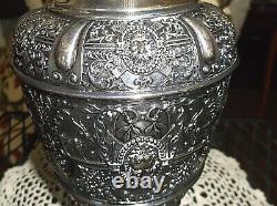 Large Vintage, Ornate, Embossed Silver Plate Coffee-Tea Pot Beautiful Server