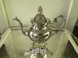 Late 29th Century Art Deco Silver Plate Tea and Coffee Service 4 Piece Set