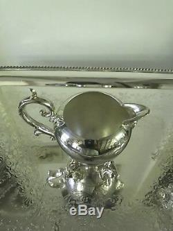 Late 29th Century Art Deco Silver Plate Tea and Coffee Service 4 Piece Set