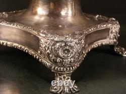 Lg 1800 19c Sheffield Repousse Silver Hot Water Tea Urn Samovar Georgian Regency