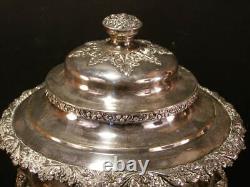 Lg 1800 19c Sheffield Repousse Silver Hot Water Tea Urn Samovar Georgian Regency