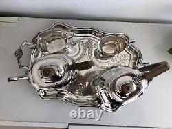 Lonsdale Silver Plate Epns A1 Coffee/tea Service With 19.5 Inch Tray