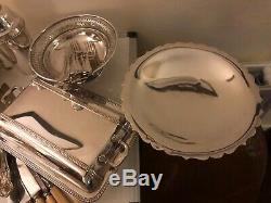 Lot Of Silver Plated Items. Caviar Dommed Dish, Entree Dish, Tazza's Tea Service