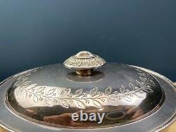 Lovely Antique Embossed Silver Plate Tea Caddy With Claw & Ball Feet