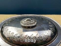 Lovely Antique Embossed Silver Plate Tea Caddy With Claw & Ball Feet