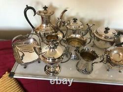 Lovely Lot Of Silver Plated Items, Tea Services, Swing Baskets Coffee Pots Etc