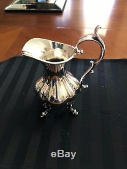 Lovely Reed & Barton Winthrop Silverplate 4piece Coffee & Tea Set Pumpkin Top