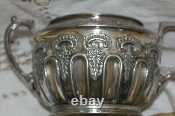 Lovely Walker & Hall Silver Plate Tea Set Pot Milk & Sugar 1891-1900 7619d