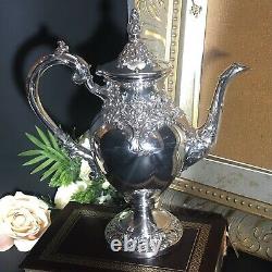 Lundt Eloquence Silver Plate Tea Set / Coffee Pot, sugar, creamer, waste