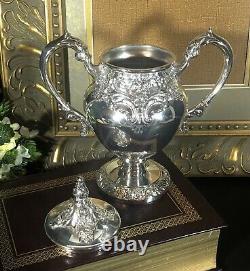 Lundt Eloquence Silver Plate Tea Set / Coffee Pot, sugar, creamer, waste