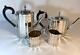 Lunt Silversmiths Art Deco Silver Plate Coffee/tea Service Set 4 Pieces Bakelite