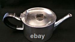 MID CENTURY DESIGNER SILVER PLATED TEA SERVICE for WALKER & HALL by DAVID MELLOR