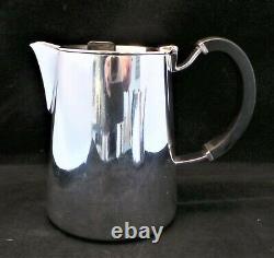 MID CENTURY DESIGNER SILVER PLATED TEA SERVICE for WALKER & HALL by DAVID MELLOR