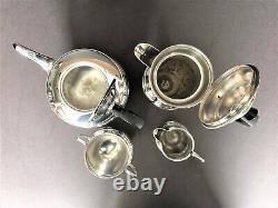 MID-CENTURY SILVER PLATE FOUR PIECE TEA SET, GARRARD & CO, LONDON, c. 1950s/60s