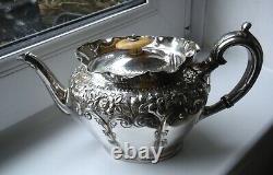 MID Victorian Sheffield Silver Plated Ornate Tea Pot-atkin Bros