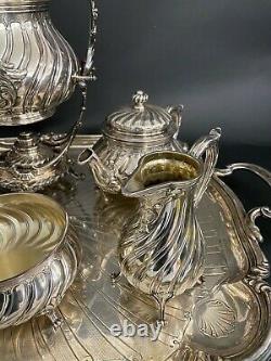 Magnificent French Christofle Silver Plated Coffee & Tea Set