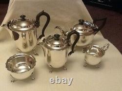 Mappin & Webb 5 Pce Silver Plate Tea/Coffee Set